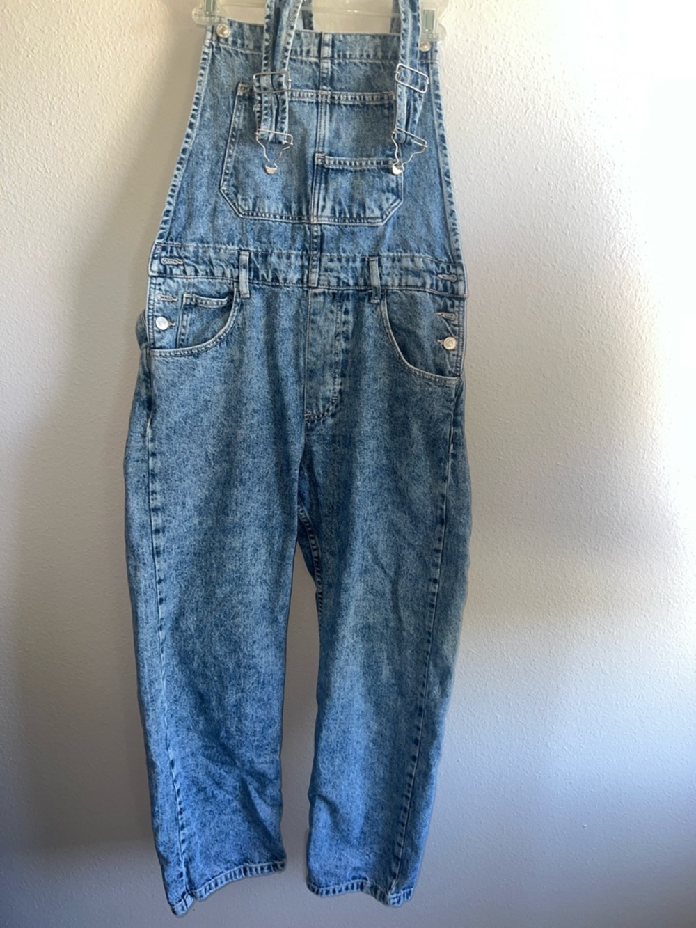 We The Free Light Blue Denim Overalls